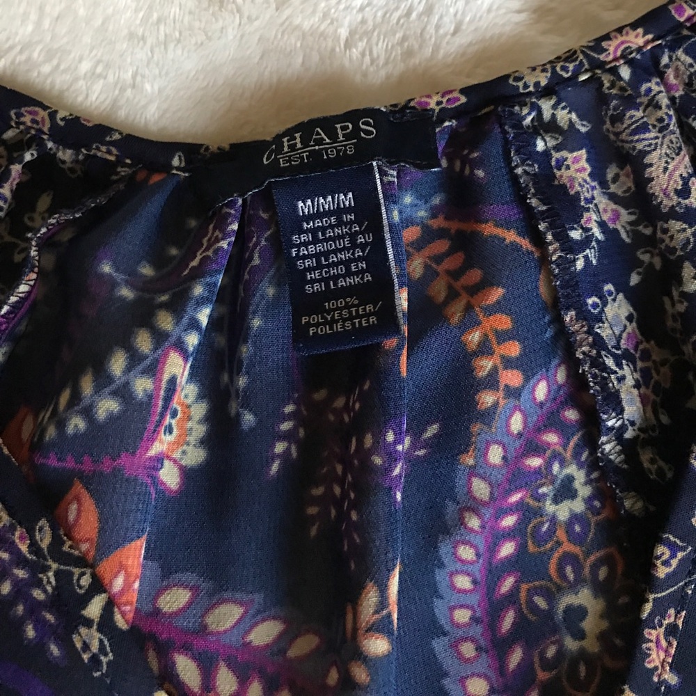 Chaps V-neck Pattern Tunic - Picture 8 of 8