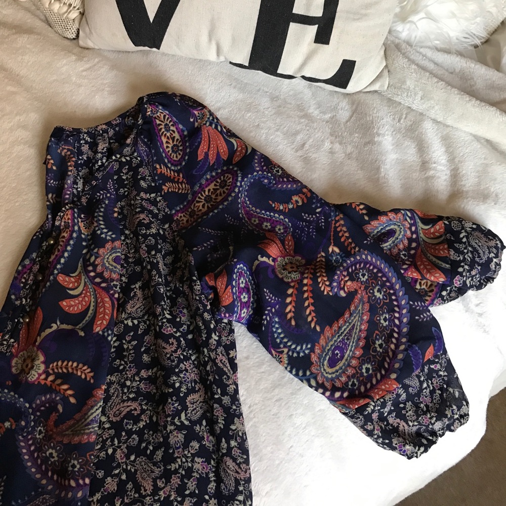 Chaps V-neck Pattern Tunic