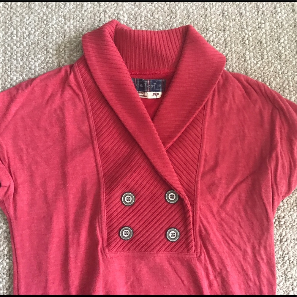 FP sweater tunic size Small in a red color