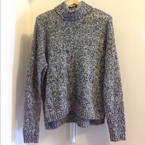 Grey black and white knit sweater