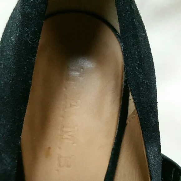 LAMB brand black pumps with metallic silver heel - Picture 3 of 6