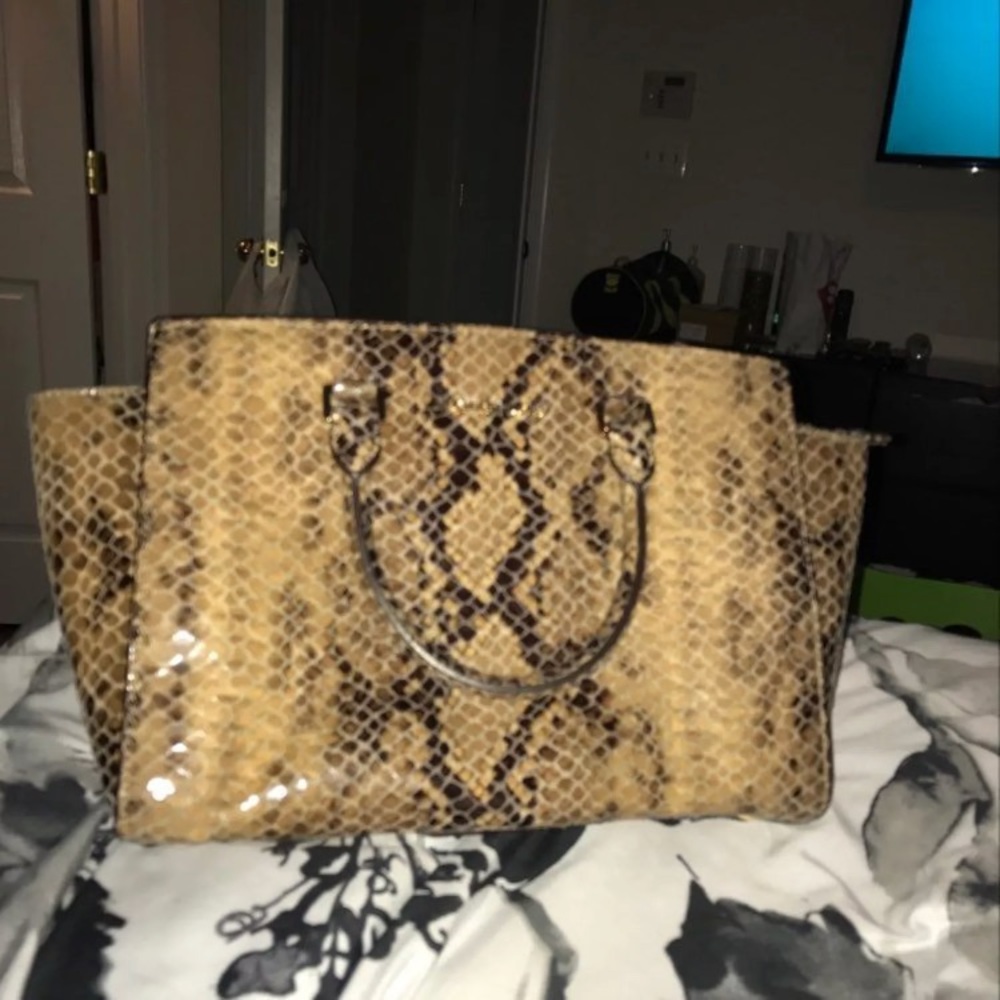 Mk snake print purse