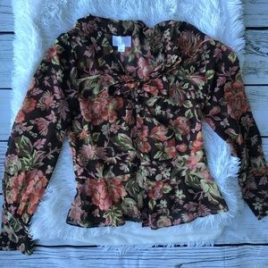 Ann Taylor Loft Fall Floral Blouse