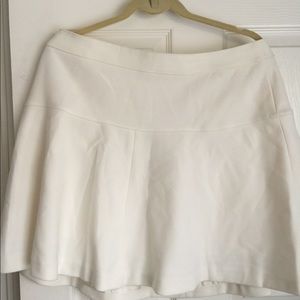 White A-Line Wool Skirt