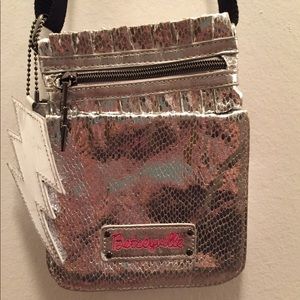 Betsey Johnson Betseyville Silver Crossbody Bag