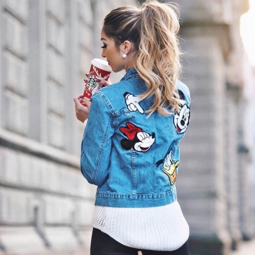 Zara Disney Denim Jacket Size Medium NWT