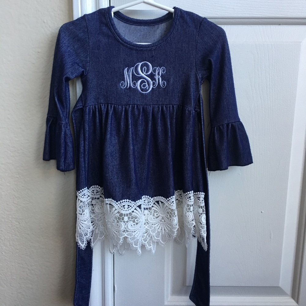 Size 12 month monogrammed dress