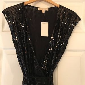 Deep v sequin dress