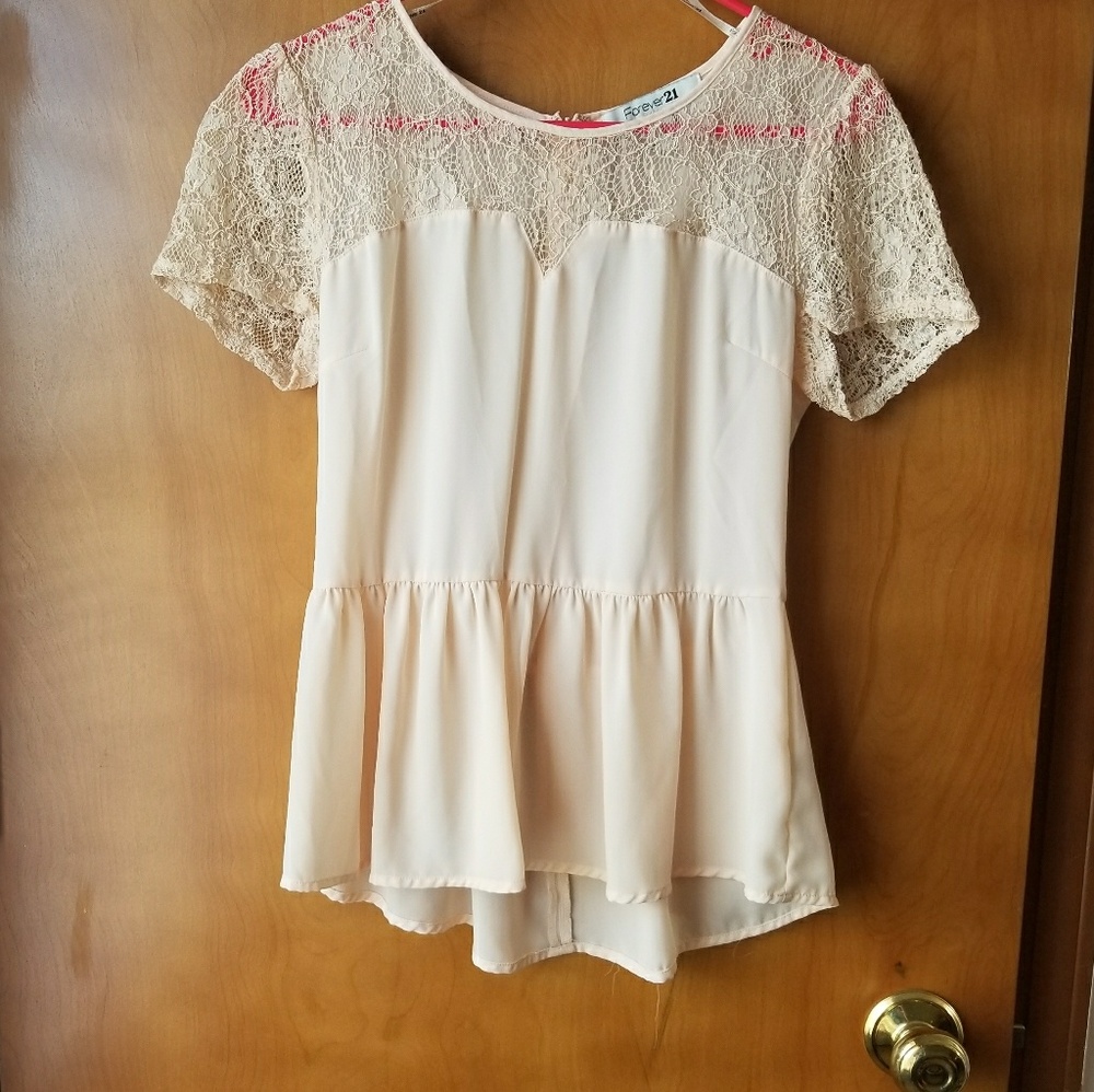 Peplum lace blouse