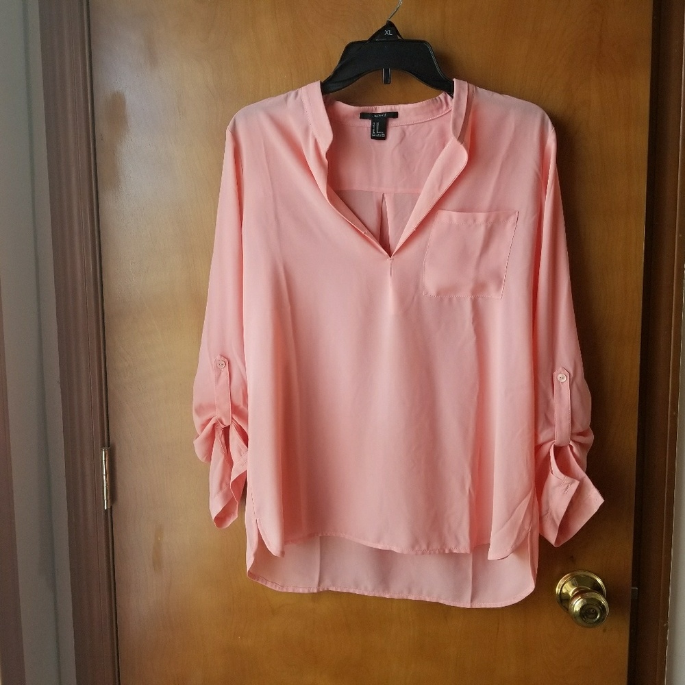 Coral blouse