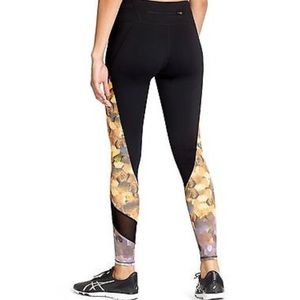 Athleta asymmetrical mesh sonar tights size small