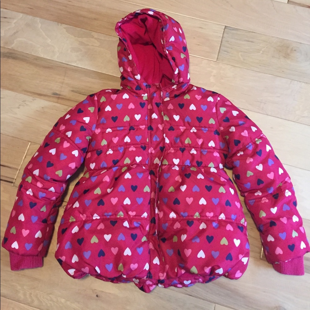 Pink Heart Crazy 8 Coat Size 7-8