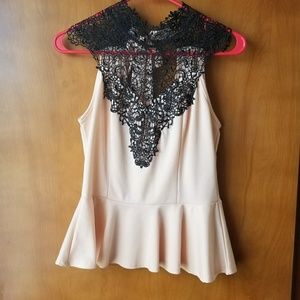 Peplum lace top