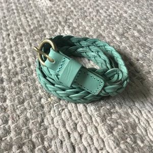 Turquoise Braided Leather Belt