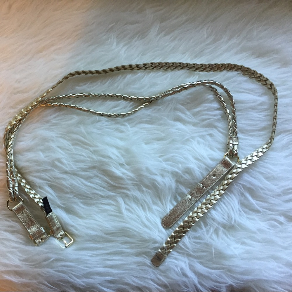 Set of 2 gold rope belts.