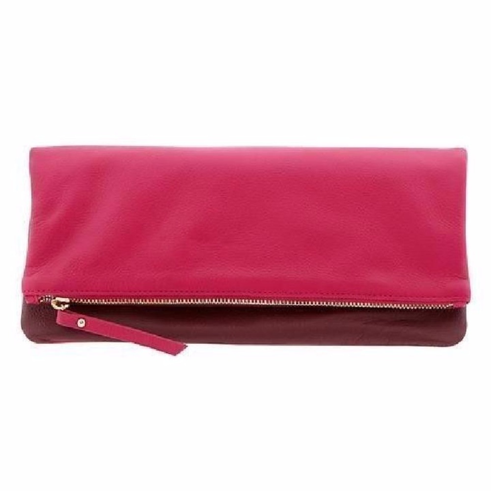 Banana Republic Flavia Foldover Purple/pink Clutch