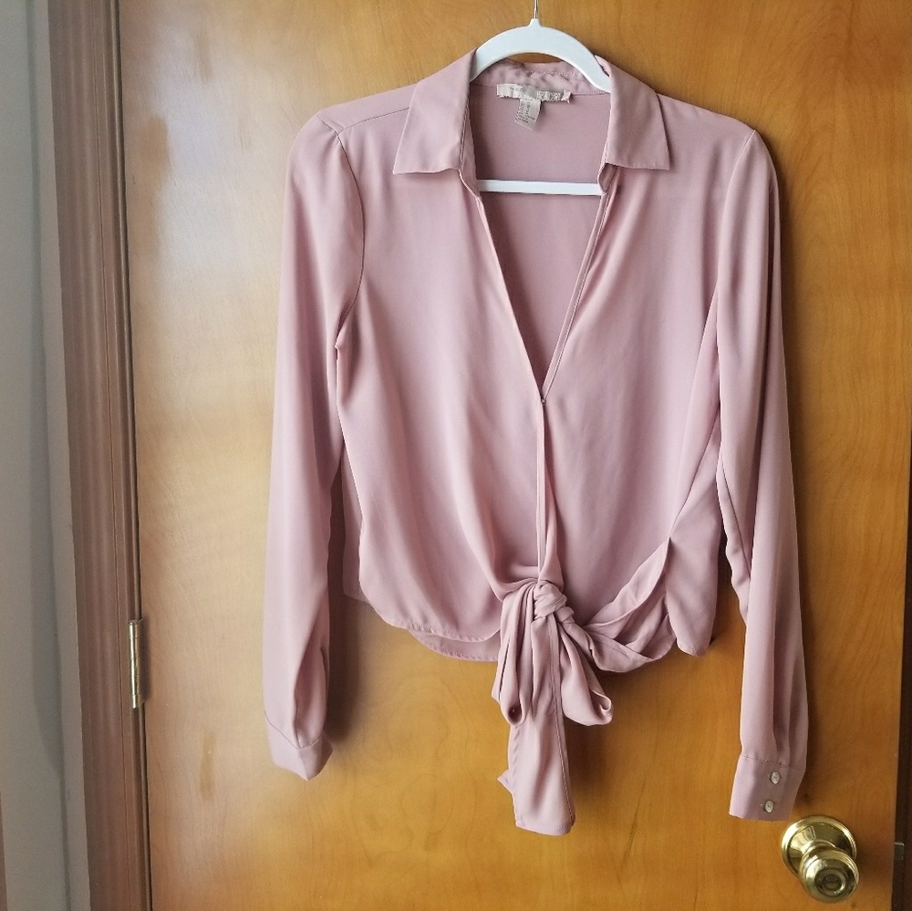 Tie front blouse