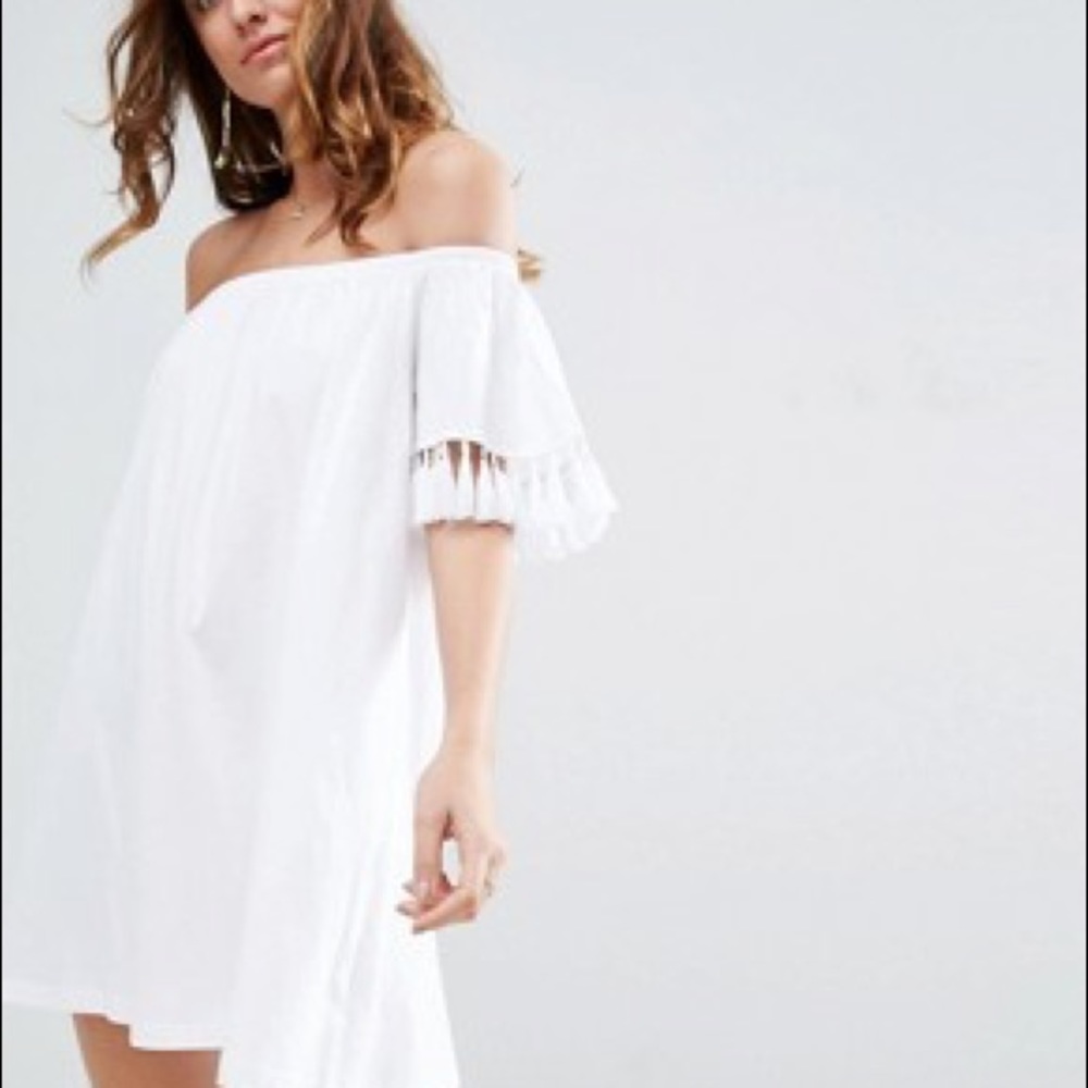 Zara Collection White Off Shoulder Sun Dress🌞
