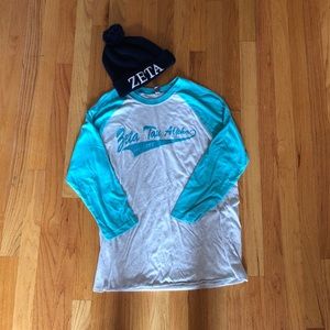 Zeta tau alpha baseball tee
