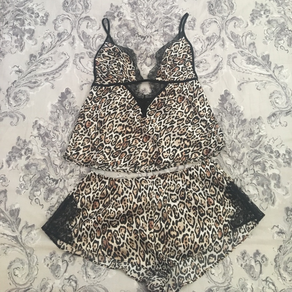 VS satin short and cami set