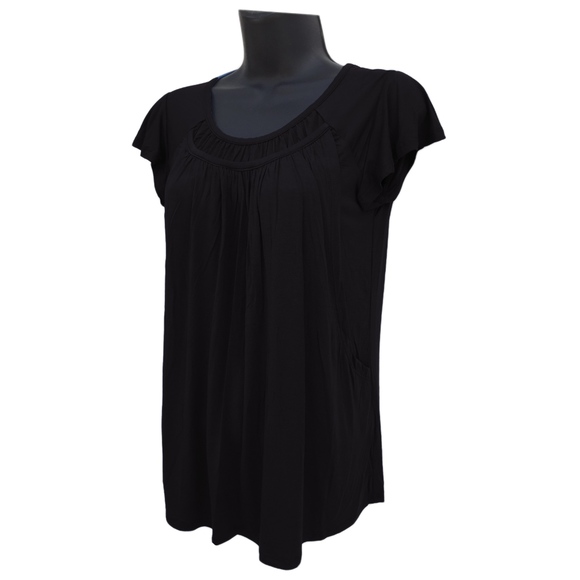HUGE STORE CLOSING CLEARANCE SALE! Flowy Nursing Top Short Flutter Sleeves - Picture 4 of 7
