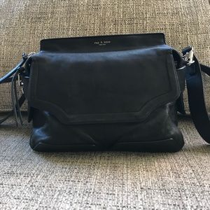 Rag & Bone black leather Pilot satchel