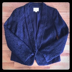 Navy Lace Blazer - The LOFT