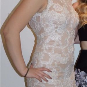 Davids Bridal Rose Pink Prom Dress