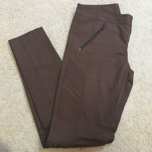 Club Monaco moto style dark brown pants. Size 00