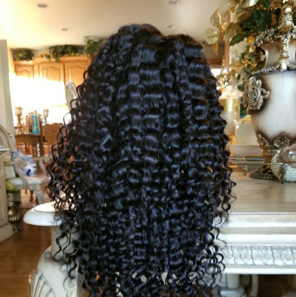 Brazilian Virgin Human Curly Lacefront Wig main image 4