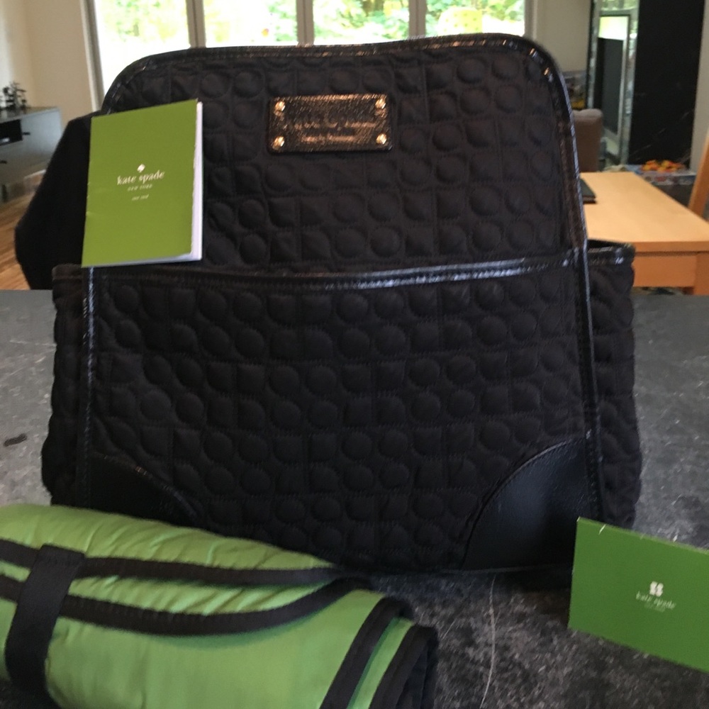 Kate Spade black diaper bag backpack