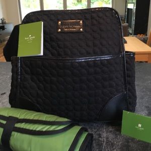 Kate Spade black diaper bag backpack