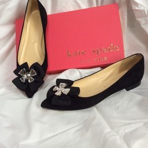 Kate Spade BECCA Black Suede flat