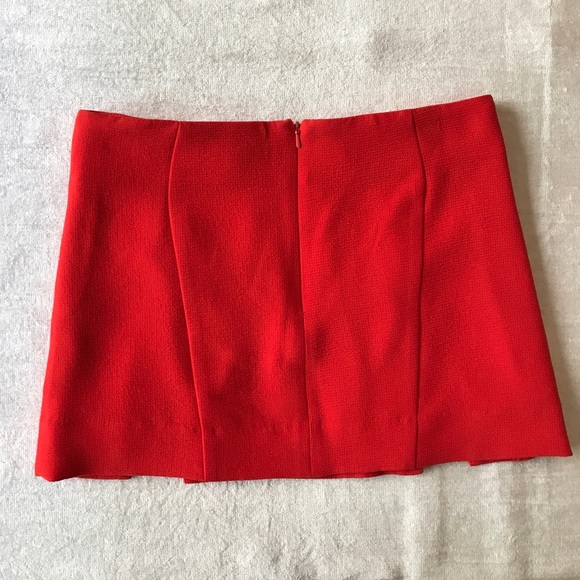 TOP SHOP Orange Pleated skirt - Picture 2 of 5