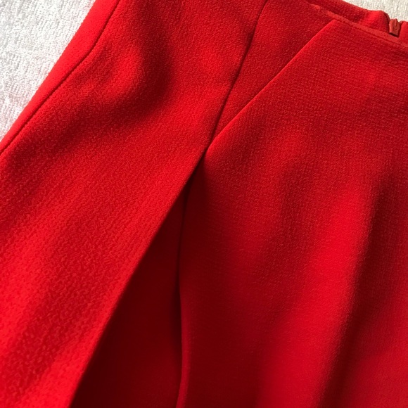 TOP SHOP Orange Pleated skirt - Picture 3 of 5