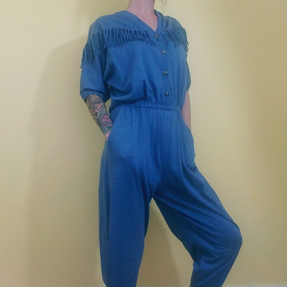 Vintage Fringe Jumpsuit - 80's