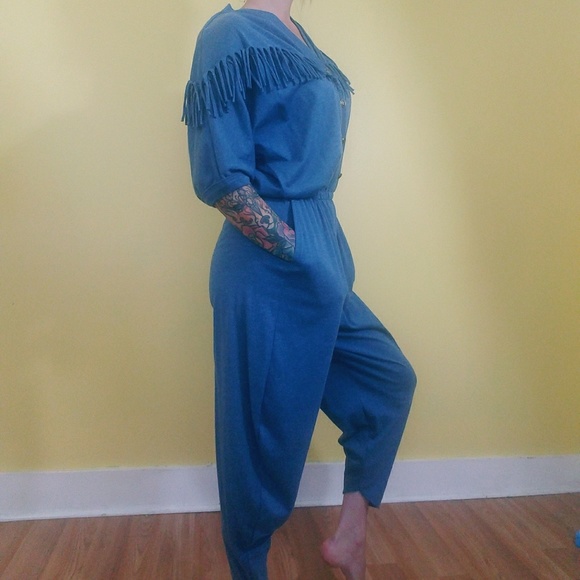 Vintage Pants & Jumpsuits Vintage Fringe Jumpsuit 8s Poshmark