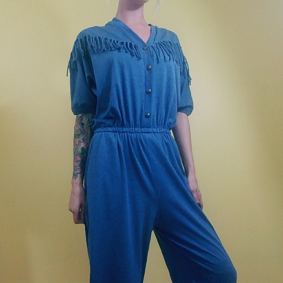Vintage Pants & Jumpsuits Vintage Fringe Jumpsuit 8s Poshmark