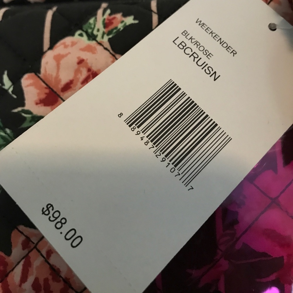 Betsey Johnson Floral Weekender w Flower Charm - Picture 4 of 8