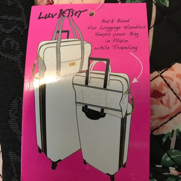 Betsey Johnson Floral Weekender w Flower Charm - Picture 3 of 8