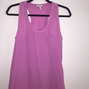 Joie 100% silk razor back tank small
