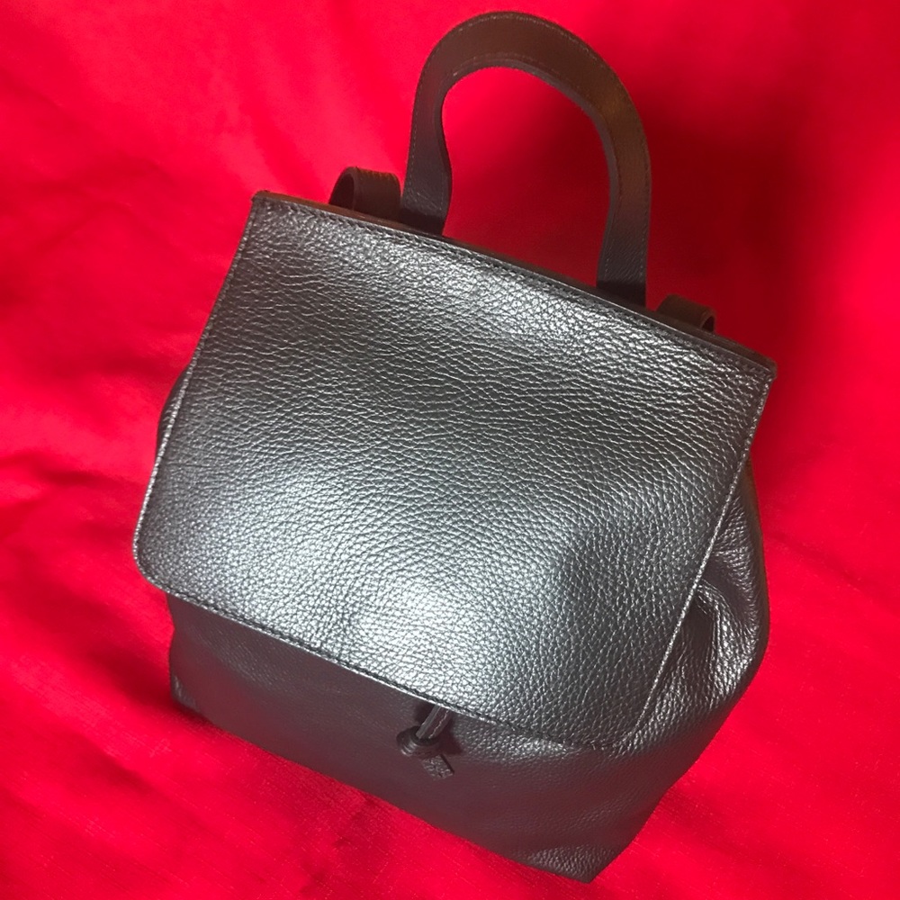 Alessandro Mari Leather Backpack NWT / Black