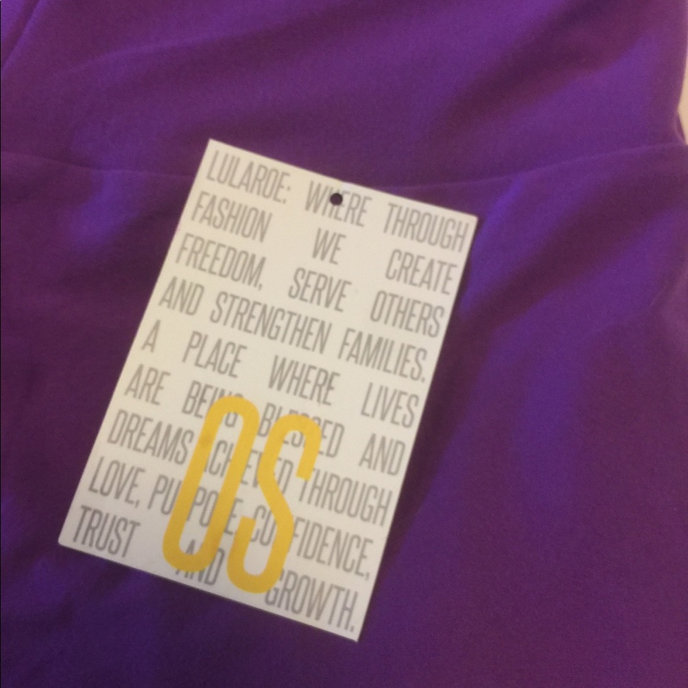 BNWT LuLaRoe Solid Purple OS Leggings