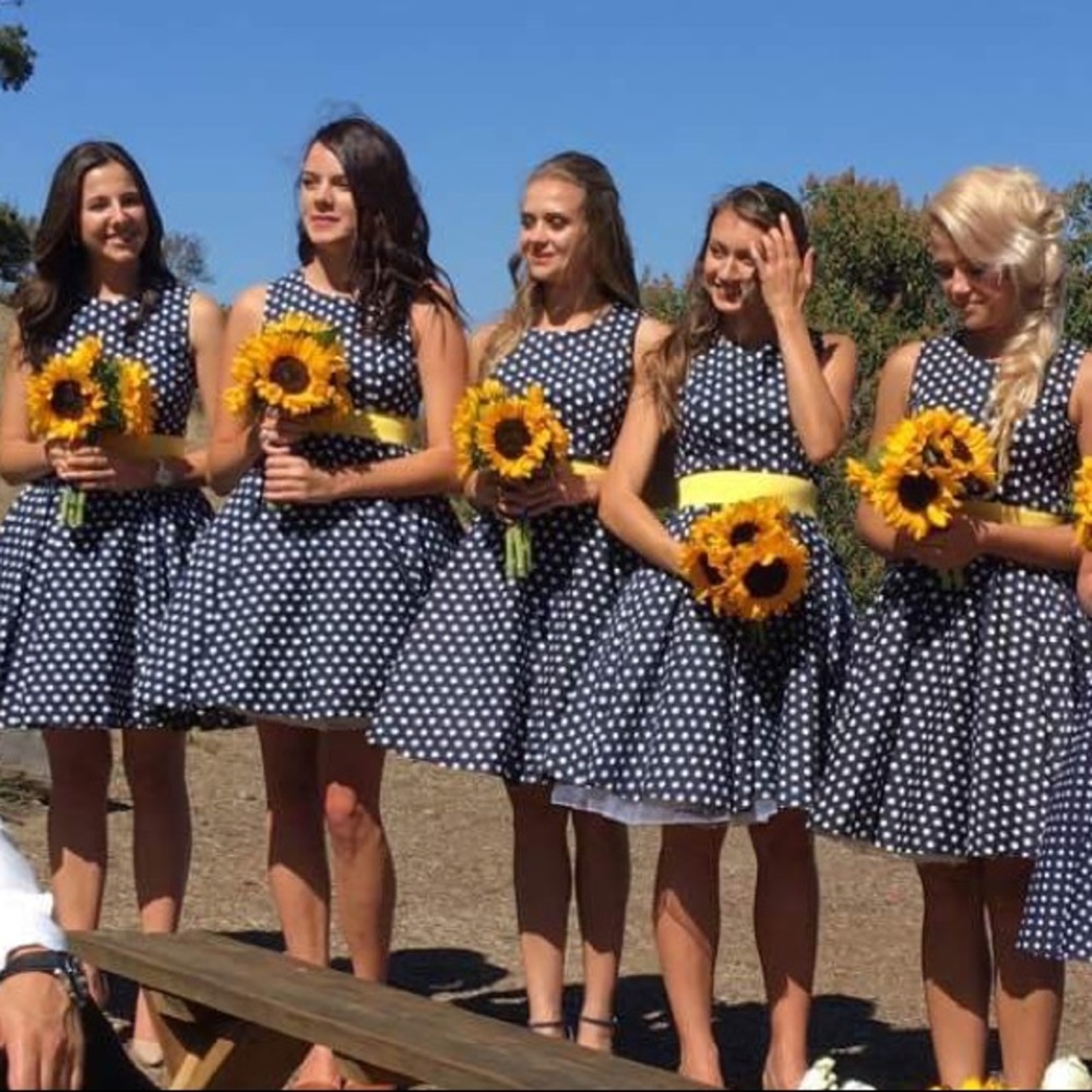 Polka dot sleeveless dress