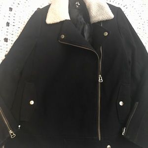 Sale! H&M Black Fabric Moto Jacket