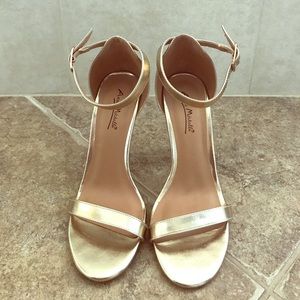 Gold High Heels