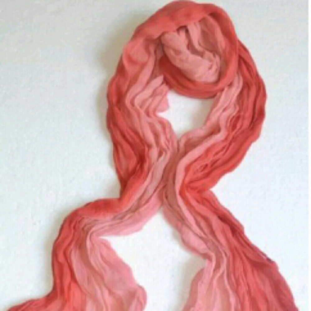 Light red to Pink  hombre scarf