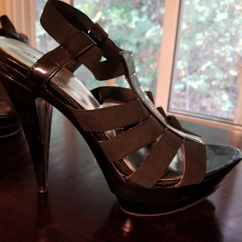 Bakers Platform cutout strappy heels