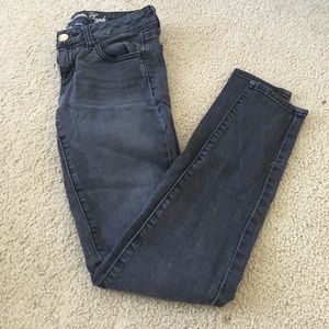 Black wash jeggings
