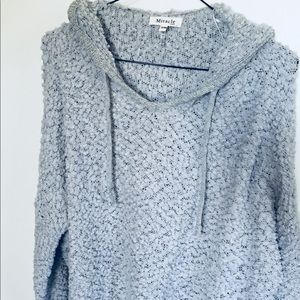 Fuzzy hooded pull over NWOT